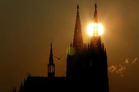 Sonnenuntergang am Kölner Dom