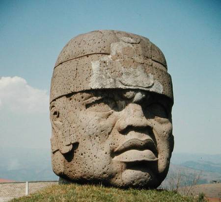 Colossal Head 1 from San Lorenzo, Veracruz, Mexico, preclassic od Olmec
