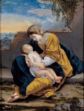 Madonna and Child in a landscape