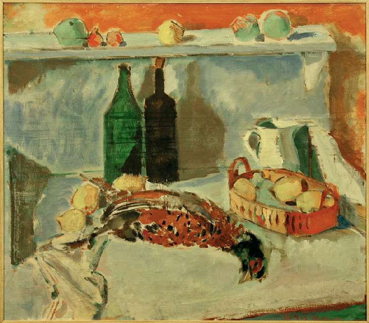 Still life with dead pheasant od Oskar Moll