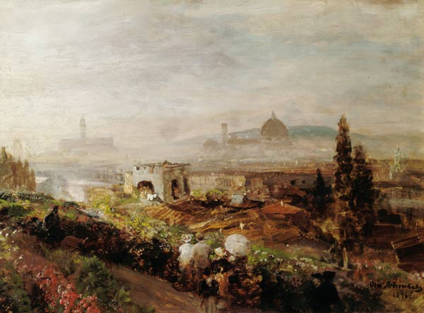 Look on Florence. od Oswald Achenbach