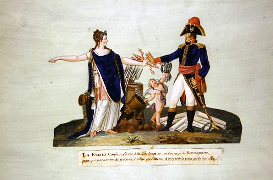 ''France entrusts her forces to Prudence and to the courage of Bonaparte. c.1800 od P. A. Lesueur