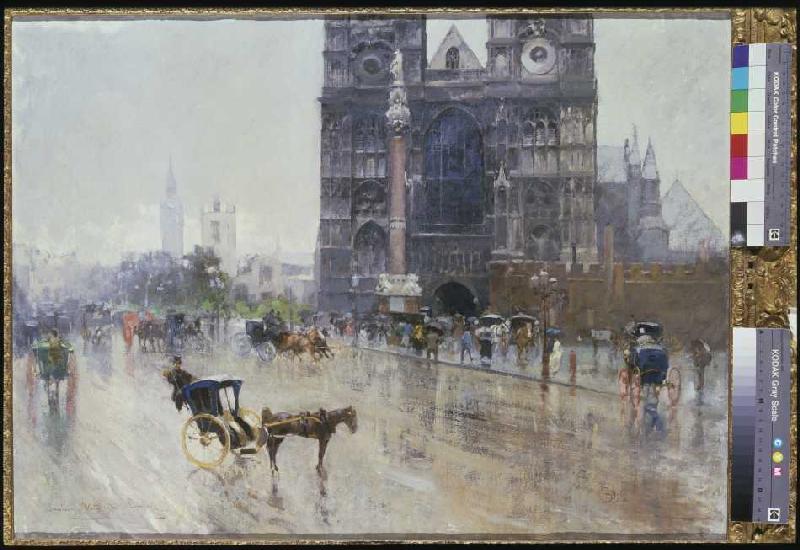 Rainy day from Westminster, London od Paolo Sala