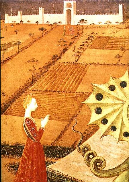 St. George and the Dragon, detail of the princess od Paolo Uccello