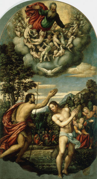 Baptism of Christ / Bordone od Paris Bordone