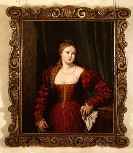 Portrait of Violante, daughter of Palma Vecchio od Paris Bordone