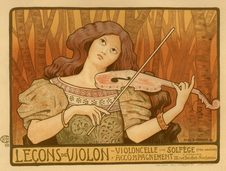 Leçons de Violon (Poster) od Paul Berthon