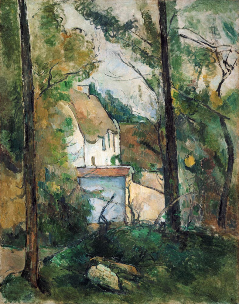 Look a house (Auvers) through trees od Paul Cézanne