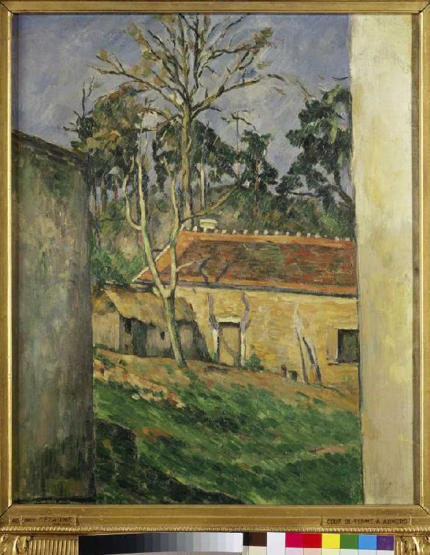 Court of a farmhouse in Auvers. od Paul Cézanne