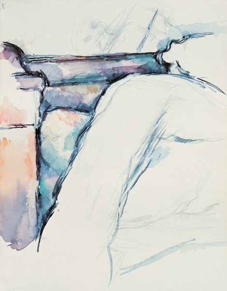 Podrobná studie neupravené postele od Paul Cézanne