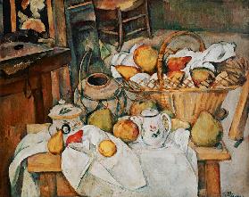 Still life with fruit basket.