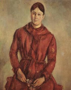 Portrait of Madame Cezanne in a Red Dress