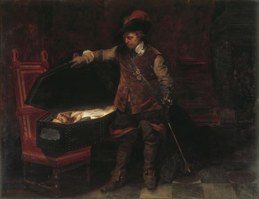Cromwell devant le cadavre de Charles Ier od Hippolyte (Paul)  Delaroche