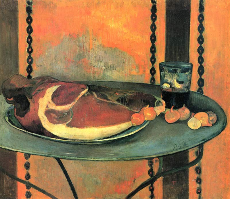 Still life with ham od Paul Gauguin