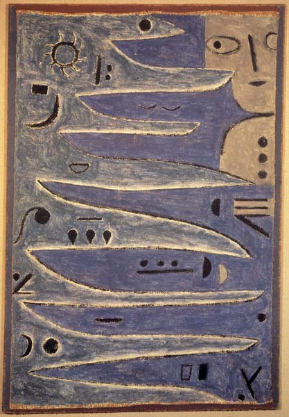 Der Graue und die Kueste, 1938. od Paul Klee