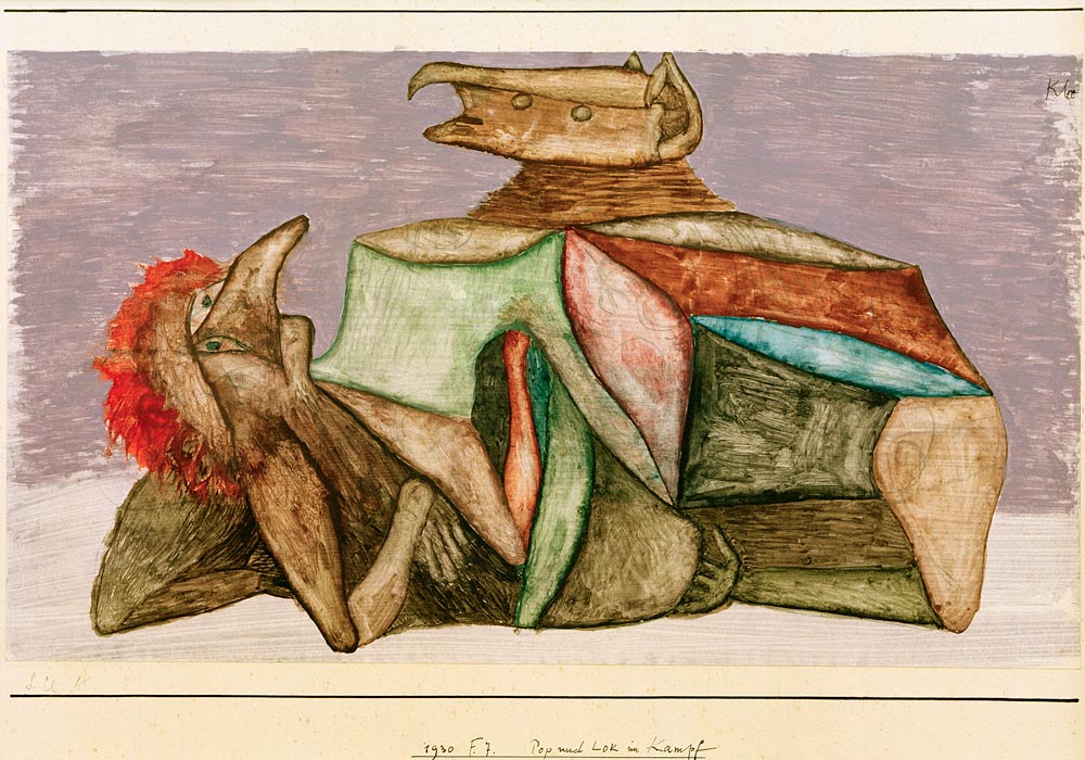 Pop und Lok im Kampf, 1930, 227 (F 7). od Paul Klee