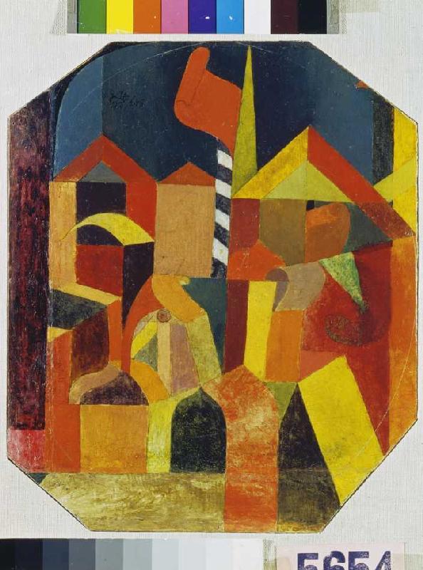 Architecture with the red flag od Paul Klee