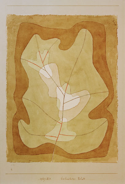 Odhalený list od Paul Klee