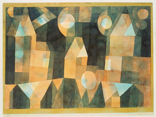 Drei Häuser an der Brücke od Paul Klee