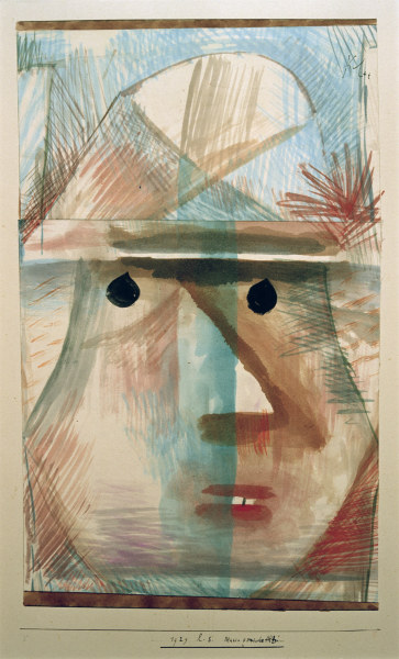 Maske komische Alte, od Paul Klee