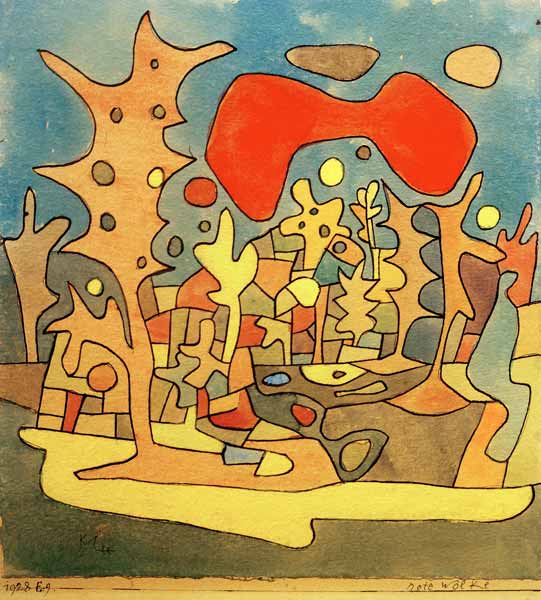 Rote Wolke, 1928. od Paul Klee