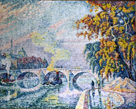 Pont Royal in Paris in autumn. od Paul Signac