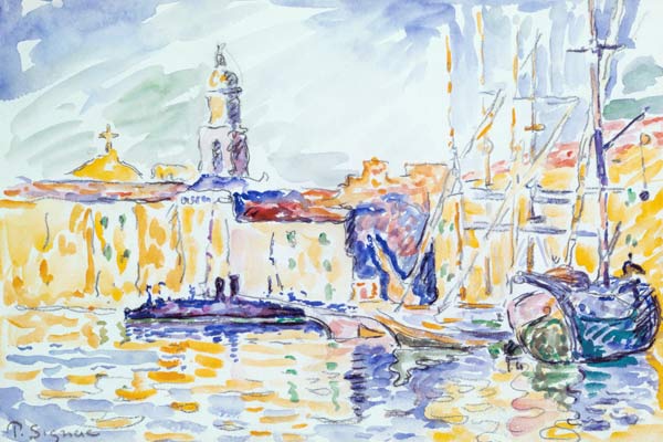 The Harbour at St. Tropez, c.1905 (w/c on paper) od Paul Signac