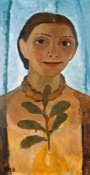 The painter with Kamelienzweig od Paula Modersohn-Becker