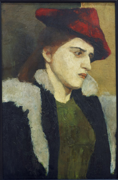 Woman w.Red Hat od Paula Modersohn-Becker