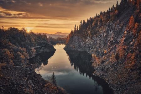 Sunrise over the quarry