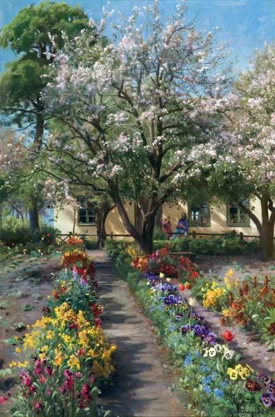 Kvetoucí zahrada na jaře od Peder Moensted