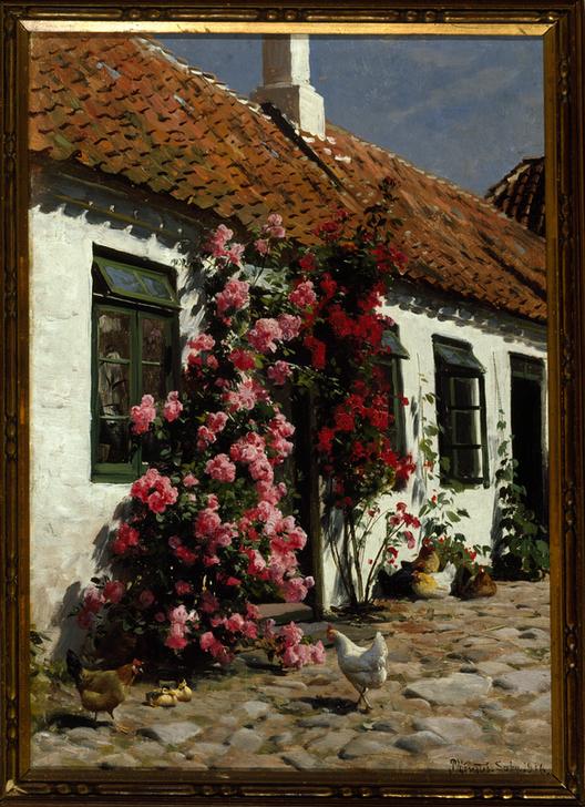 Climbing Roses at the Farm od Peder Moensted