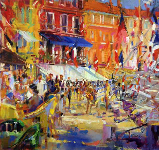 Port Promenade, Saint-Tropez (oil on canvas)  od Peter  Graham