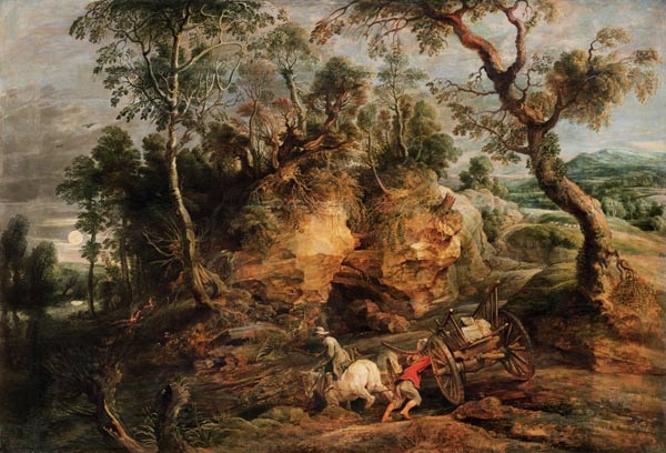 P.P.Rubens/ Das festgefahrene Fuhrwerk od Peter Paul Rubens