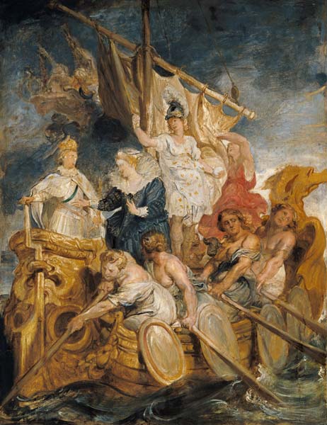 From the Medici cycle: The handing over of the reign to the dauphin (of age- od Peter Paul Rubens