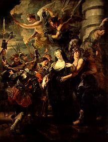Medici cycle: The flight of the queen from Blois, 21./22.2.1619 od Peter Paul Rubens