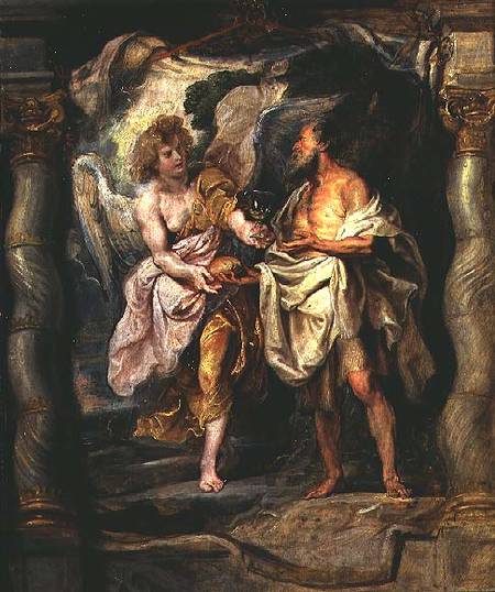 The Prophet Elijah and the Angel in the Wilderness od Peter Paul Rubens