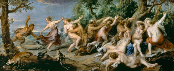 Diana and her Nymphs Surprised by Fauns od Peter Paul Rubens