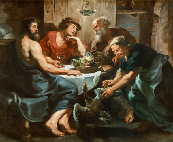 Jupiter and Mercury at Philemon and making C sharp. od Peter Paul Rubens (Werkstatt)