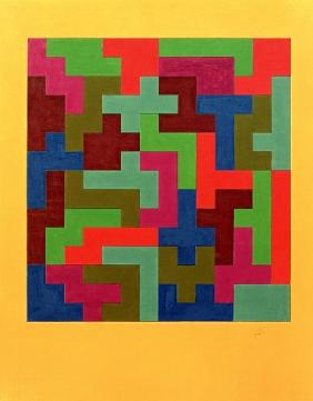 Puzzle II, 1988 (tempera on paper) 