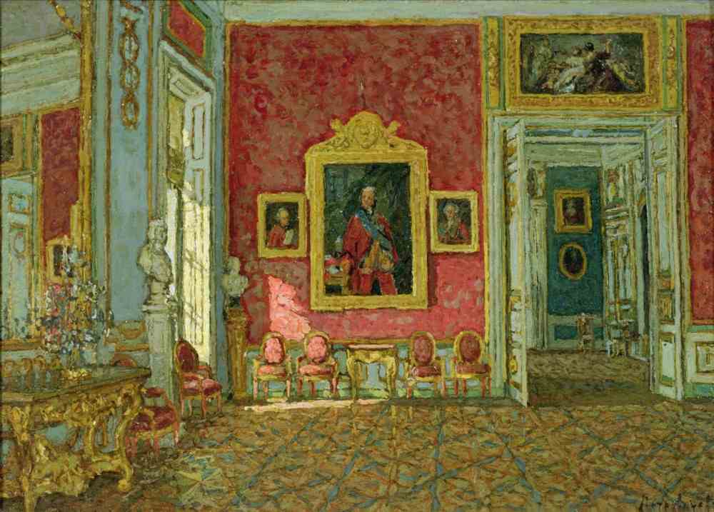 The purple drawing-room in the Kuskovo Palace od Petr Ivanovic Petrovichev