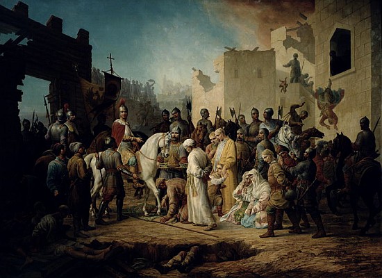 Tsar Ivan IV conquering Kazan in 1552 od Petr Mikhailovich Shamshin