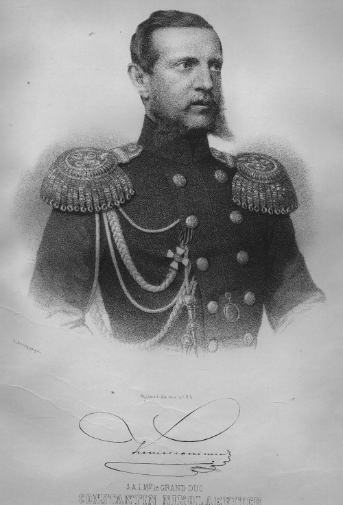 Portrait of Grand Duke Konstantin Nikolaevich of Russia (1827-1892), viceroy of Poland, admiral of t od P.F. Borel