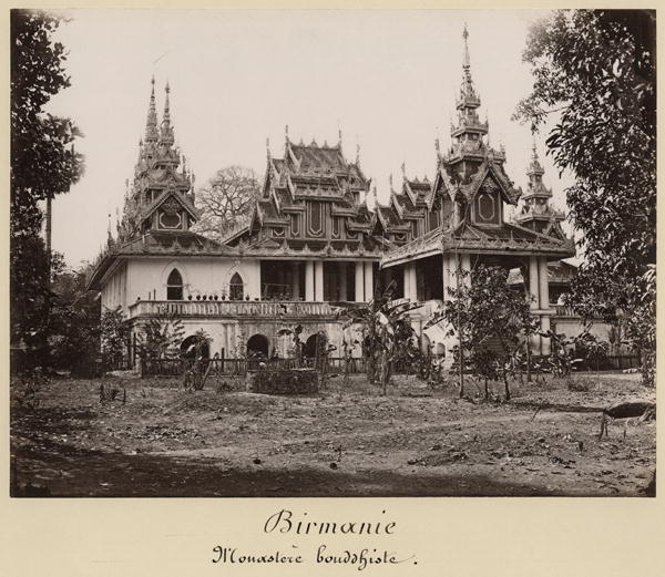 Teik Kyaung monastery, isle of Ka Toe, near Moulmein, Burma, c.1848 (albumen print) (b/w photo)  od Philip Adolphe Klier