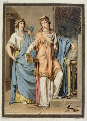 Berenice, costume for 'Berenice' by Jean Racine, from Volume II of 'Research on the Costumes and The od Philippe Chery