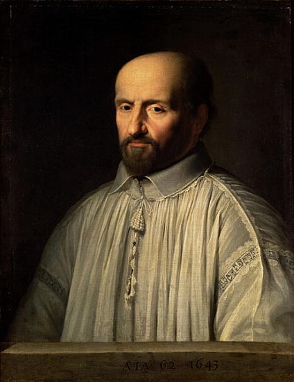 Portrait of the Abbot of Saint Cyran, c.1643 od Philippe de Champaigne