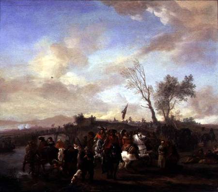 An army on the march (panel) od Philips Wouverman