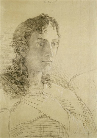 Head and hands of St. John, 1806 (chalk and charcoal on paper) od Phillip Otto Runge