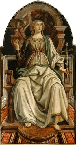 Faith, from a series of panels depicting the Virtues designed for the Council Chamber of the Merchan od Piero del Pollaiuolo