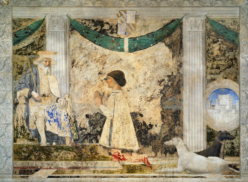 Sigismondo Pandolfo Malatesta vor dem Heiligen Sigismund kniend. od Piero della Francesca